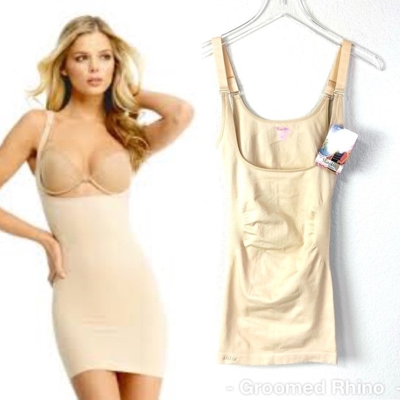 SlimMe By Memoi Braless Shaping Slip Dress Size L - Picture 1 of 10